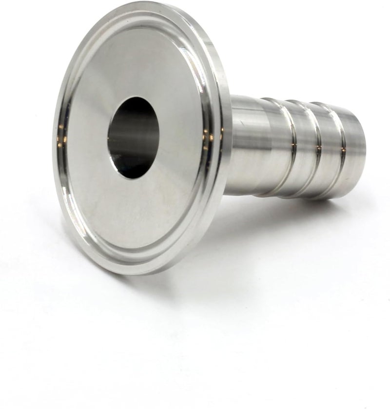 HFS (R) 1.5" Tri Clamp to 1" Hose Barbed Adapter Sanitary Hose Barb Pipe Fitting Stainless Steel 304 - Image 1